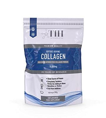 Hydrolysed Collagen Powder (Bovine) - High Protein Grass Fed Unflavoured Peptides The Intelligent Health buy supplements canada