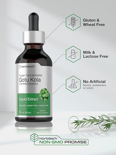 Gotu Kola Extract | 2 fl oz | Alcohol Free | Super Concentrated Liquid Herb Supplement Horbäach buy supplements canada