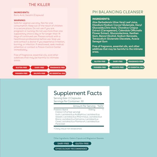 Love Wellness The Killer, Good Girl Probiotics, pH Balancing Cleanser | Boric Acid Suppositories Love Wellness buy supplements canada