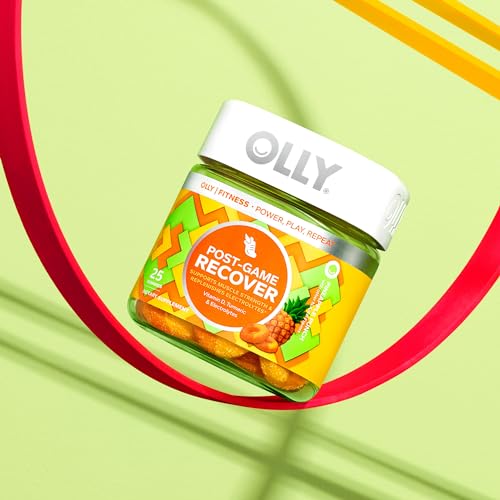 OLLY Post-Game Recover Workout Gummy Rings, Vitamin D, Turmeric, Electrolytes, Pineapple OLLY buy supplements canada