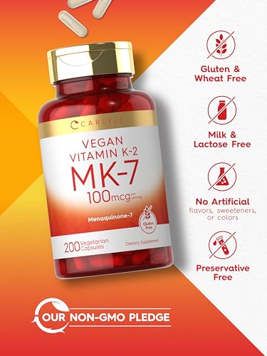 Carlyle Vitamin K2 MK7 100mcg | 200 Vegan Capsules | Menaquinone-7 Supplement Carlyle buy supplements canada