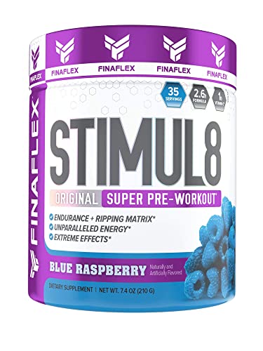 FINAFLEX STIMUL8 Original Super Pre-Workout, Blue Raspberry - Energy, Strength FINAFLEX buy supplements canada