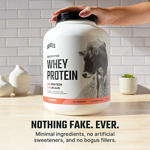 Levels Grass Fed 100% Whey Protein, No Hormones, Strawberry, 5LB Levels Nutrition buy supplements canada