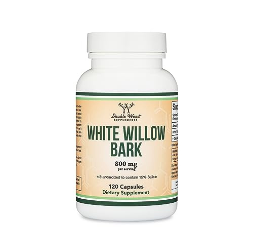 White Willow Bark Capsules 800mg per Serving, 120 Count (Willow Bark Extract Std. Double Wood Supplements buy supplements canada