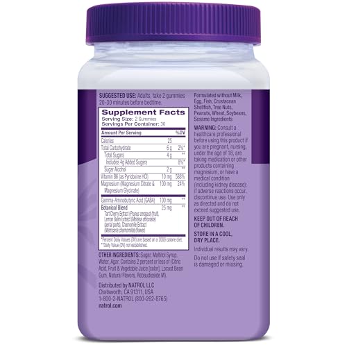 Natrol Sleep & Restore Magnesium Glycinate Blend Gummies, Magnesium for Sleep Aids for Adults, Melatonin-Free, Cherry Flavored, 30 Day Supply Natrol buy supplements canada