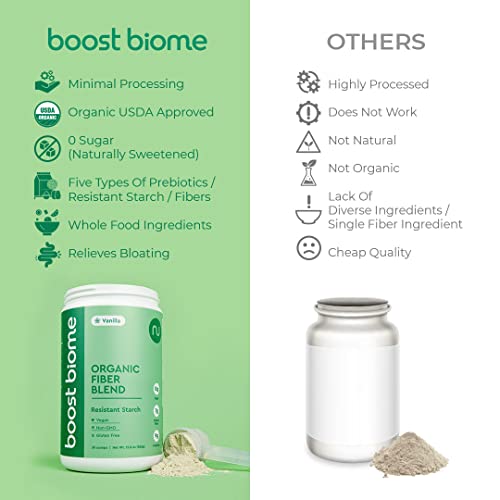 Boost Biome Fiber Supplement Organic Super Greens Powder – Supports Bloating Relief Boost Biome buy supplements canada