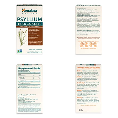Himalaya Psyllium Husk Capsules, Natural Daily Fiber Supplement, Regularity, Constipation Himalaya buy supplements canada