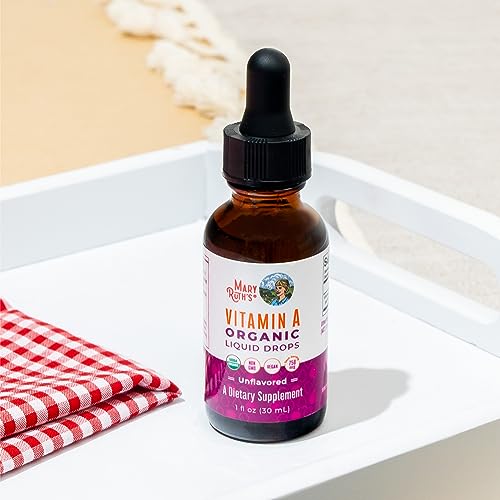 MaryRuth Organics USDA Organic Vitamin A Liquid Drops | 3 Month Supply | Bone Health for Ages 14+ | Essential Vitamin | 750mcg per Serving | Sugar Free | Vegan | Non-GMO | Gluten Free | 1oz MARYRUTH'S buy supplements canada