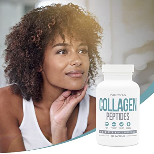 NaturesPlus Collagen Peptides Capsules - Premium Hydrolysed Collagen Supplement Type I, II, III, IV, V and X - Non-GMO, Gluten Free - 90 Capsules Nature's Plus buy supplements canada