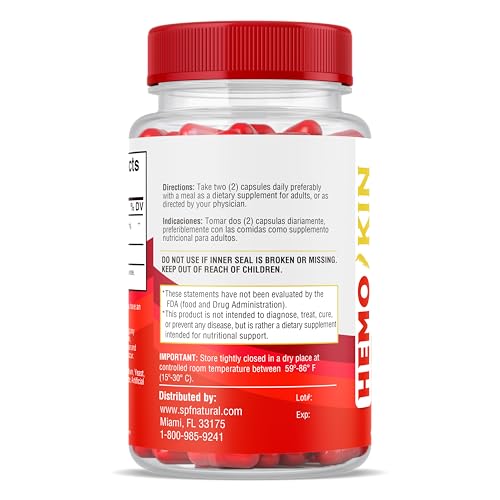 SPF Natural Products HEMOKIN with Sangre de Drago – Hemorrhoid and Fissure Relief Supplement, Helps with Itching, Swelling, Pain Relief (60 Caps) (1) SPF Natural Products buy supplements canada