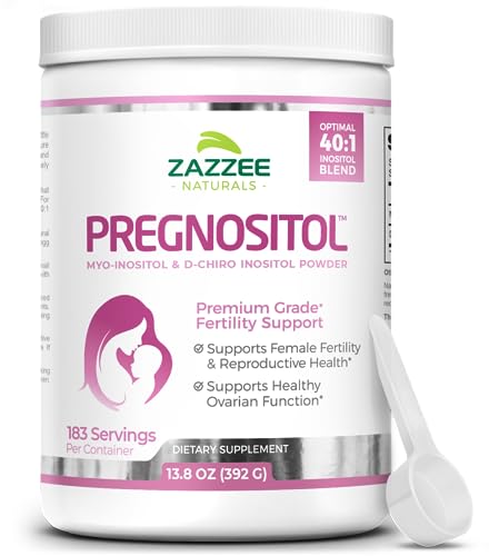 Zazzee PREGNOSITOL Powder, 183 Servings, 6 Month Supply, Premium Myo-Inositol Zazzee buy supplements canada