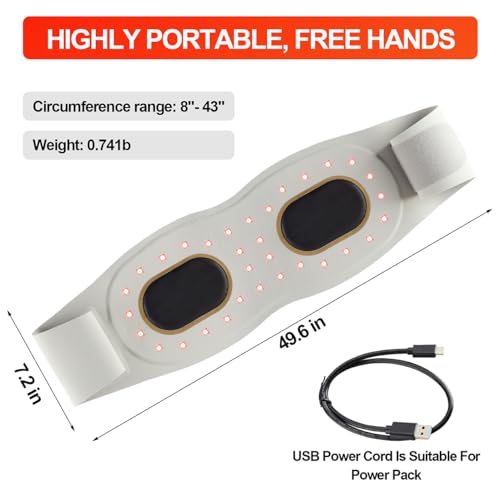Red Light Therapy Belt Vibrating for Muscle Recovery and Pain Relief DYUF buy supplements canada