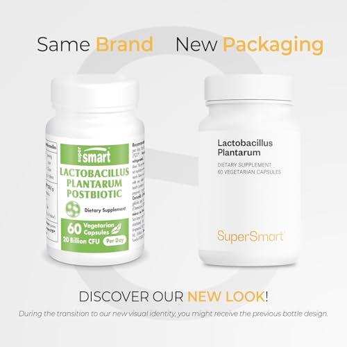 Supersmart - Lactobacillus Plantarum PostBiotic 20 Billion CFU per Day (Immuno-LP20) - Heat-Treated Probiotic Supplement | Non-GMO & Gluten Free - 60 Vegetarian Capsules Supersmart buy supplements canada