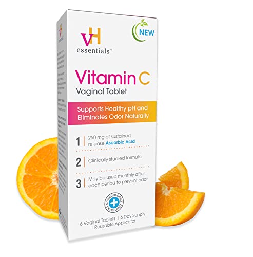vH essentials Vitamin C Vaginal Tablet | Boric Acid Suppository Alternative | Supports Healthy pH and Eliminates vH essentials buy supplements canada