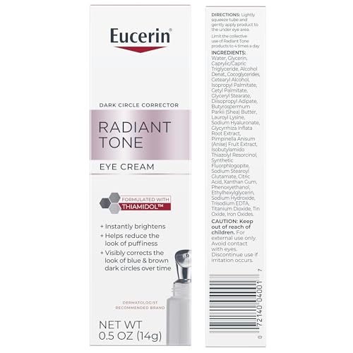 Eucerin Radiant Tone Eye Cream Dark Circle Corrector, Eye Brightening Cream with Thiamidol and Hyaluronic Acid Eucerin buy supplements canada