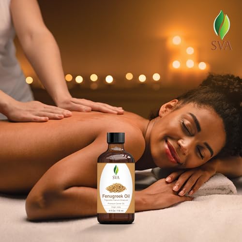 SVA Fenugreek Oil 4oz (118ml) Premium Carrier Oil with Dropper for Hair Care, Hair Oiling, Scalp Massage SVA ORGANICS buy supplements canada