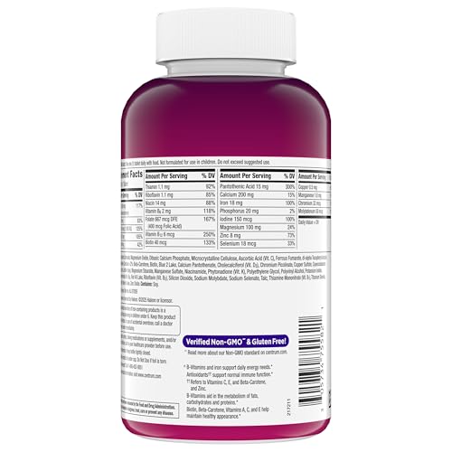 Centrum Multivitamin for Women, Multimineral Supplement with Iron, Vitamin D3, B Vitamins and Antioxidant Vitamins C and E, Gluten Free Centrum buy supplements canada