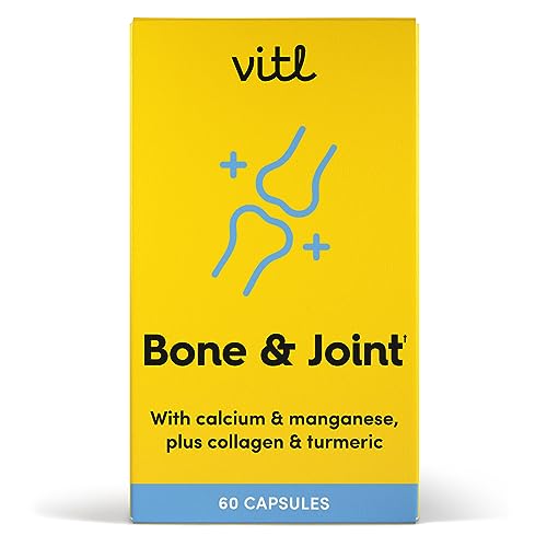 Vitl Bone & Joint Supplement - 60 Capsules - with Calcium, Manganese, Hydrolysed Type II Collagen & Turmeric - Maintenance for Joints, Bones VITL buy supplements canada