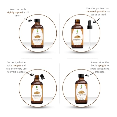 SVA Fenugreek Oil 4oz (118ml) Premium Carrier Oil with Dropper for Hair Care, Hair Oiling, Scalp Massage SVA ORGANICS buy supplements canada
