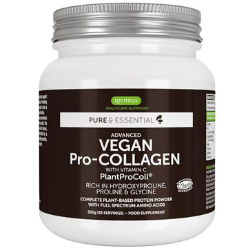 Vegan Collagen Powder, Plant-Based Peptide Protein Supplement with Glycine, 21 Amino Acids & Vitamin C, Complete Collagen Igennus Healthcare Nutrition buy supplements canada