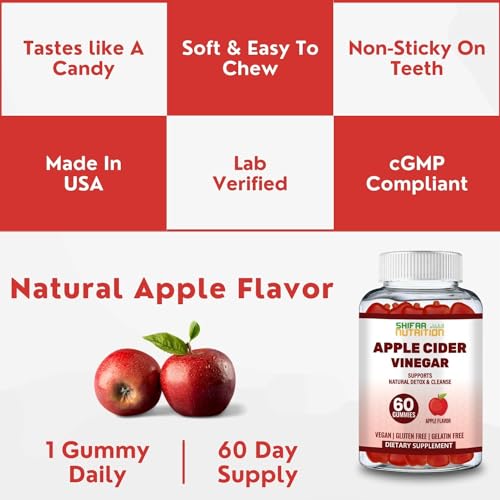 SHIFAA NUTRITION Halal Apple Cider Vinegar Gummies. Cleanse & Detox ACV Gummies SHIFAA NUTRITION buy supplements canada