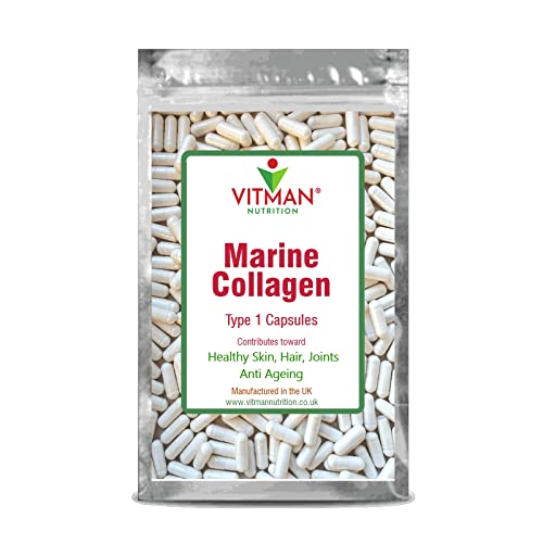 Marine Collagen Capsules - 600mg High Strength Hair, Skin and Joint Supplement VitMan Nutrition buy supplements canada