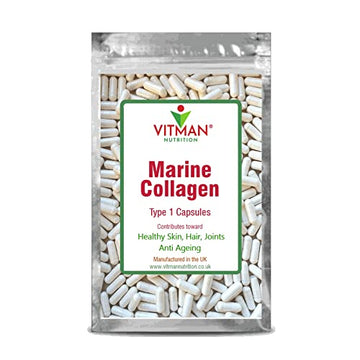 Marine Collagen Capsules - 600mg High Strength Hair, Skin and Joint Supplement VitMan Nutrition buy supplements canada