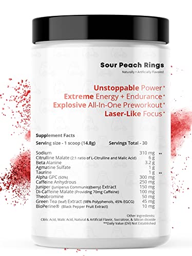F'ing Workout - Explosive Pre-Workout Supplement (Sour Peach Rings) F'ing buy supplements canada