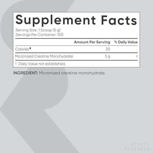 Sports Research Creatine Monohydrate - Gain Lean Muscle, Improve Performance Sports Research buy supplements canada