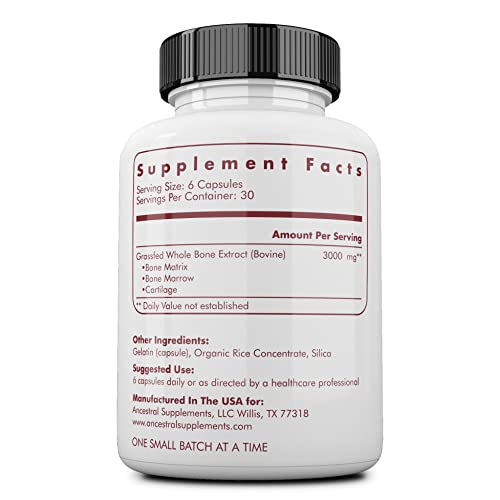 Ancestral Supplements Grass Fed Beef Bone and Marrow Supplement, Bone, Skin, Oral Health, and Joint Care Supplements Promote Whole Ancestral Supplements buy supplements canada