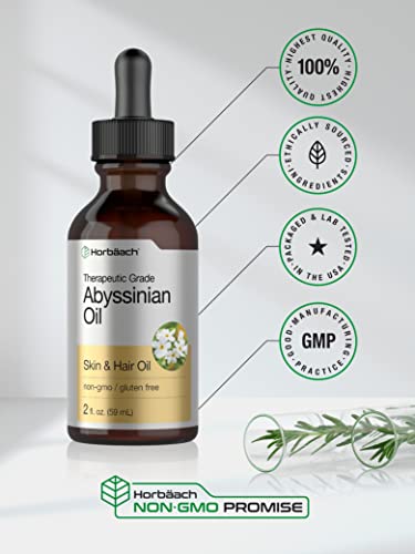 Abyssinian Oil 4 fl oz | Hair and Skin Oil | 2 Pack of 2oz | Paraben, SLS and Fragrance Free Horbäach buy supplements canada