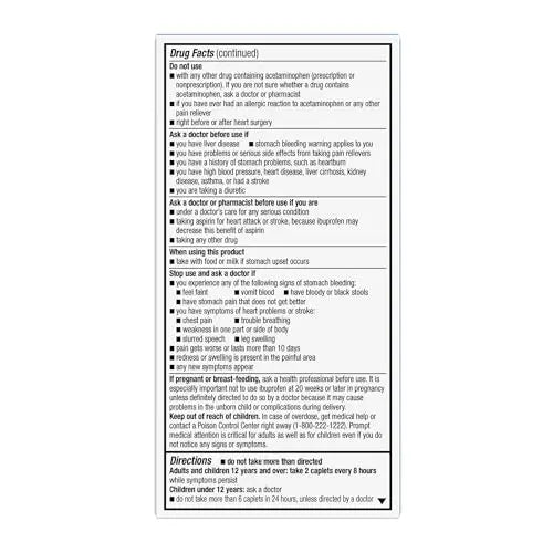 GoodSense Dual Action Acetaminophen and Ibuprofen (NSAID) Tablets, 250 mg/125 mg, Back Pain, 144 Count GoodSense buy supplements canada