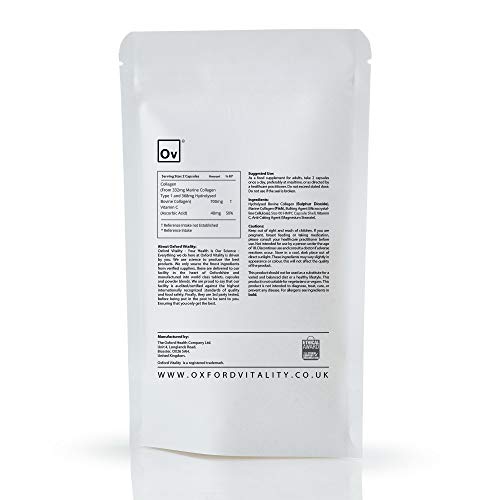 Collagen and Vitamin C Capsules | High Strength and Quality | Oxford Vitality (365) Ov OXFORD VITALITY buy supplements canada
