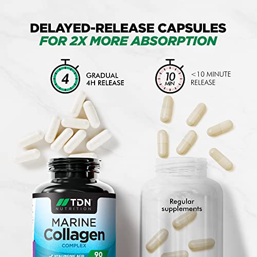 Marine Collagen Capsules 1400mg with Hyaluronic Acid, High Strength Collagen Supplement TDN buy supplements canada