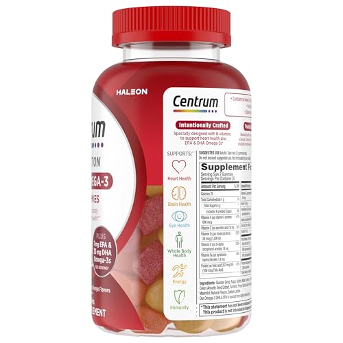 Centrum MultiGummies Multi+ Omega 3 Dual Action, Adult Multivitamin, Multivitamin/Multimineral/Omega 3 Centrum buy supplements canada