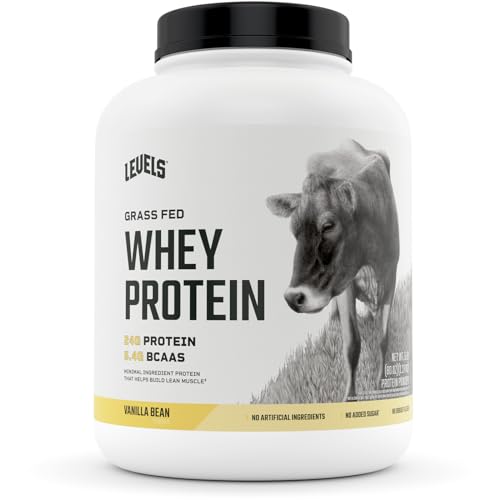 Levels Grass Fed 100% Whey Protein, No Hormones, Vanilla Bean, 5LB Levels Nutrition buy supplements canada
