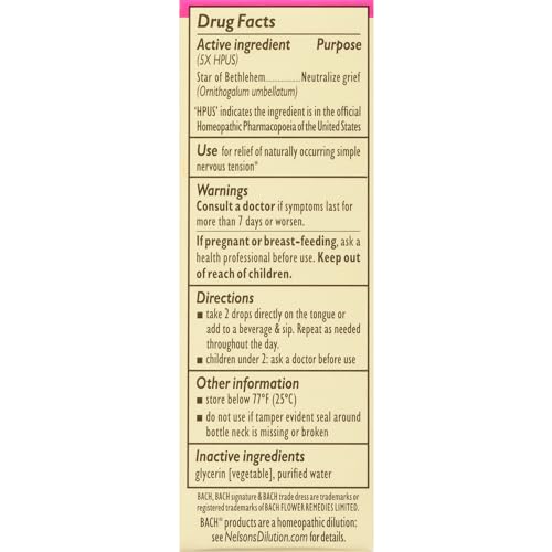 Bach Original Flower Remedies, Star of Bethlehem for Grief and Shock (Non-Alcohol Formula) Bach buy supplements canada