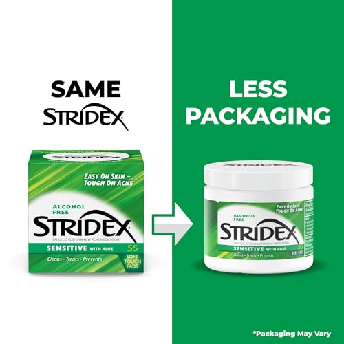 Stridex Acne Pads Sensitive With Aloe 55 Count Alcohol-Free Stridex buy supplements canada