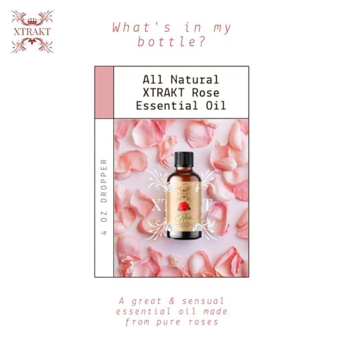 XTRAKT Pure Rose Essential Oil - Therapeutic Grade Aromatherapy Oil for Elegance and Emotional Balance XTRAKT buy supplements canada