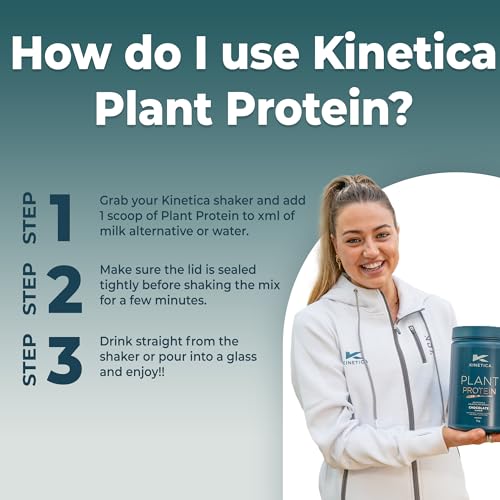 Kinetica Vanilla Flavour Plant Protein 1kg | Blend of Pea and Rice Protein | Vegan Kinetica buy supplements canada
