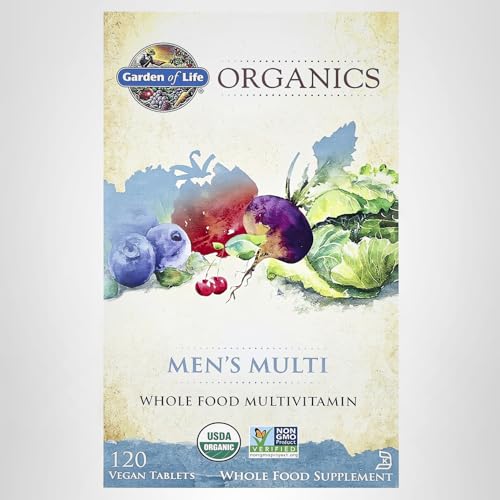 Garden of Life Organics Whole Food Multivitamin for Men, 120 Tablets, Vegan Mens Vitamins and Minerals for Health and Well-Being, Certified Organic Vegan Multi Garden of Life buy supplements canada