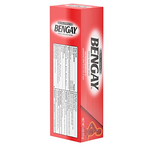 Bengay Ultra Strength Topical Pain Relief Cream, Non-Greasy Topical Analgesic for Minor Arthritis, Muscle, Joint and Back Pain, Camphor, Menthol and Methyl Salicylate, 4 OZ Bengay buy supplements canada