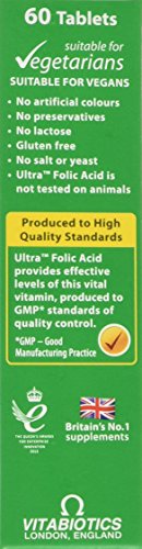 Vitabiotics Ultra Folic Acid Tablets 400 mcg Vitamin B9 with Vitamin B12-60 Tablets Vitabiotics Ultra buy supplements canada