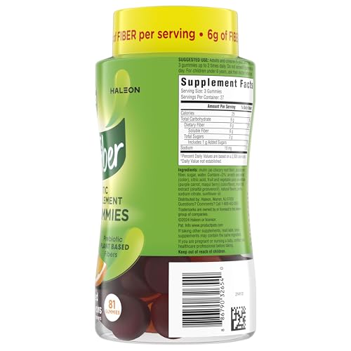 Benefiber Prebiotic GLP-1 Friendly Fiber Supplement Gummies for Digestive Health, Assorted Fruit Flavor - 81 Count Benefiber buy supplements canada