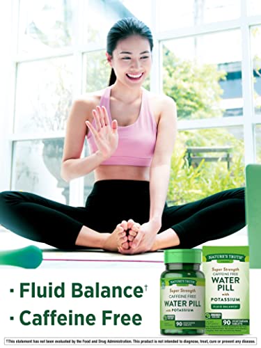 Nature's Truth Super Strength Water Pill with Potassium | 90 Count | Caffeine Free | Vegetarian Nature's Truth buy supplements canada