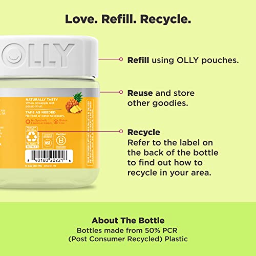 OLLY Post-Game Recover Workout Gummy Rings, Vitamin D, Turmeric, Electrolytes, Pineapple OLLY buy supplements canada