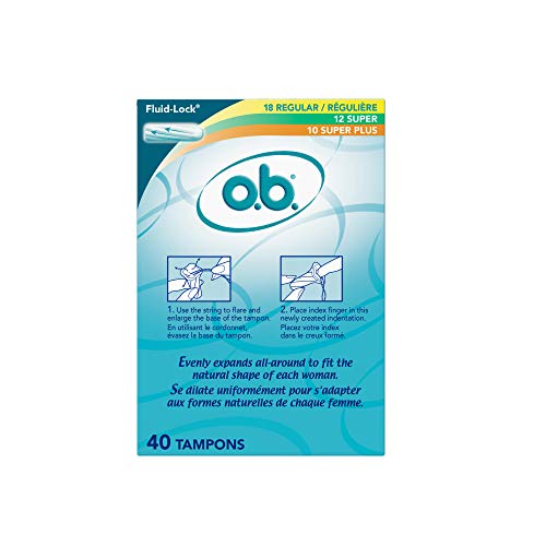 o.b. Tampons Multipack | Non-Applicator Tampon, Unscented | Regular/Super/Super Plus Tampons, 40ct o.b. buy supplements canada