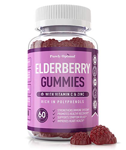 Premium Elderberry Gummies - Sambucus Elderberry Gummies for Adults - Black Elderber Purely Optimal buy supplements canada