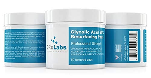 QRxLabs Glycolic Acid 20% Resurfacing Pads for Face & Body with Vitamins B5 QRxLabs buy supplements canada