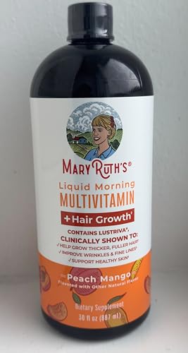MaryRuth's Liquid Multivitamin+Hair Growth | Clinically Tested for Thicker Hair & Facial Wrinkles in Women | Biotin 10000mcg | Lustriva Hair Growth Supplement | MaryRuth Organics buy supplements canada